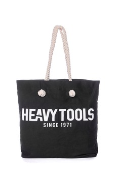 Heavy Tools - Ebau tote fazonú táska logóval, Fekete/Fehér