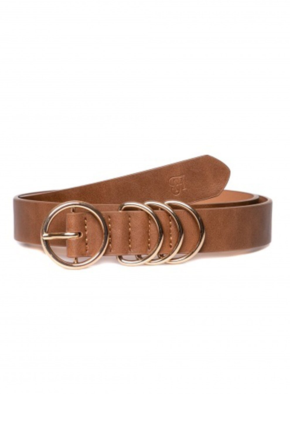 Heavy Tools, Curea de piele ecologica Lampo, Maro caramel, 100 CM Standard