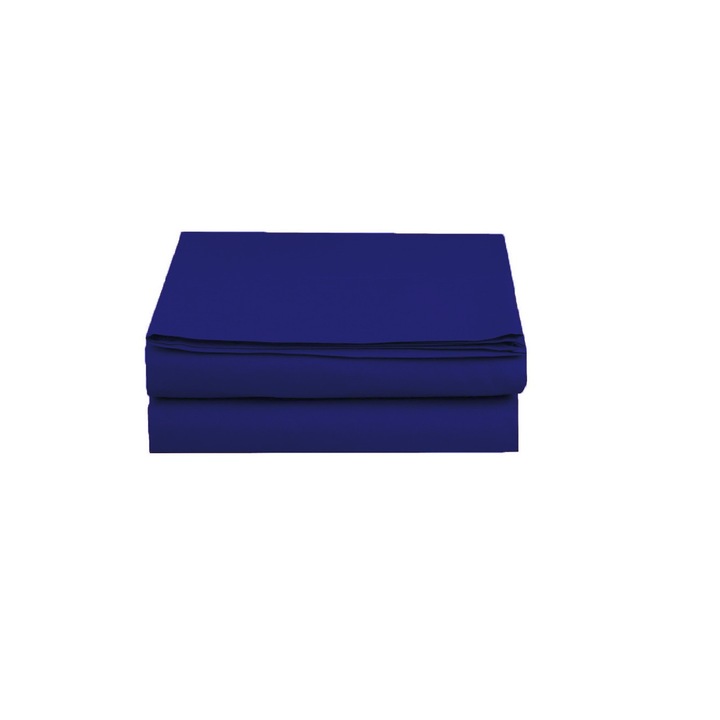 Cearsaf de pat cu elastic, Bleumarin, 90 X 190
