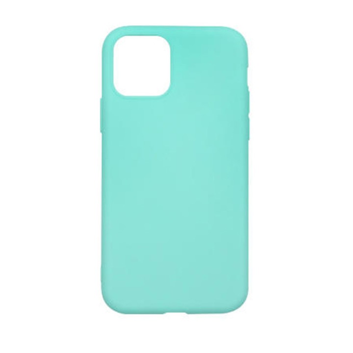 Husa pentru iPhone 11, SILKASE Camera protection, culoare turcoaz, soft silicone