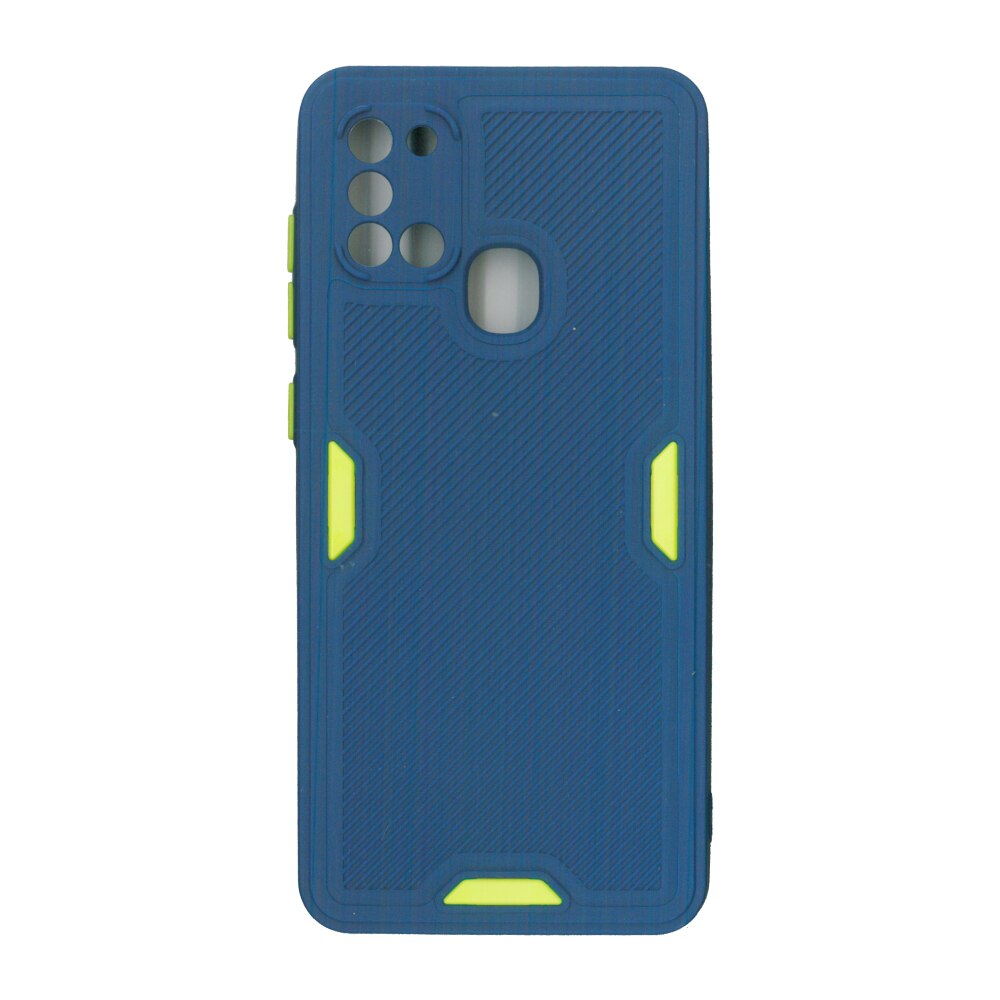 Bumper din silicon mat, albastru, pentru Samsung Galaxy A21s