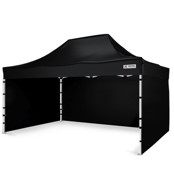 Cort de petrecere 3x4,5m premium aluminium Negru Cort de petrecere 3x4,5m premium aluminium Negru