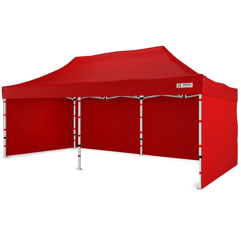 Stand pliant 3x6m premium aluminium Rosu