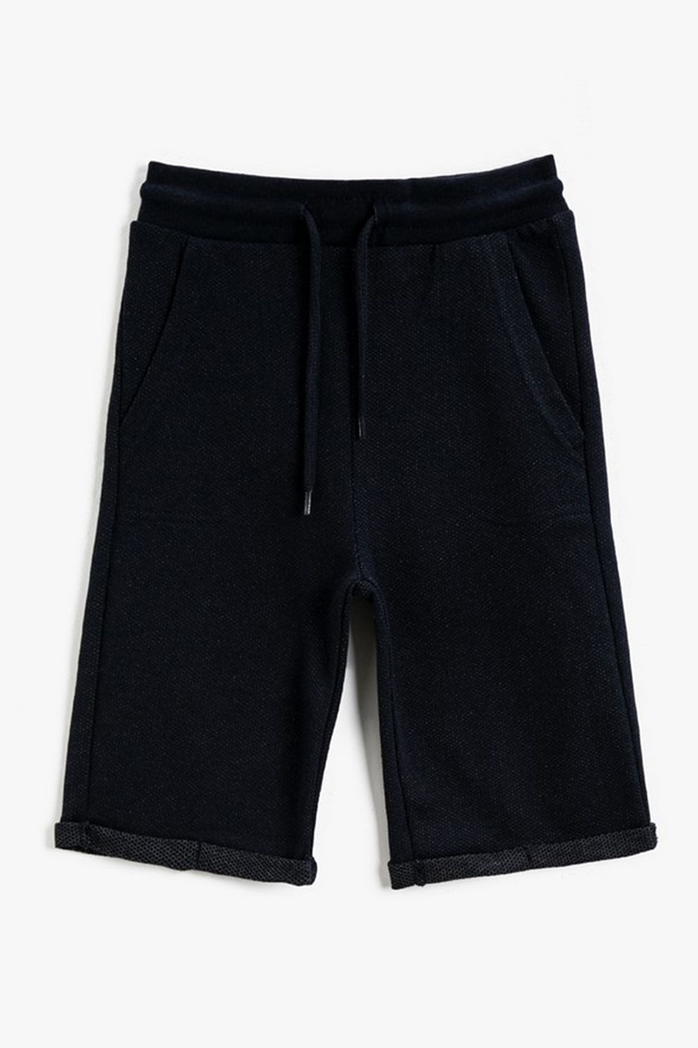 KOTON, Pantaloni scurti cu snur si buzunare laterale, Bleumarin