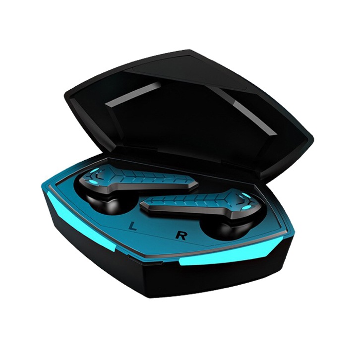 Casti wireless pentru jocuri, Compatibil cu iOS/Android, Bluetooth 5.1, P36, Negru