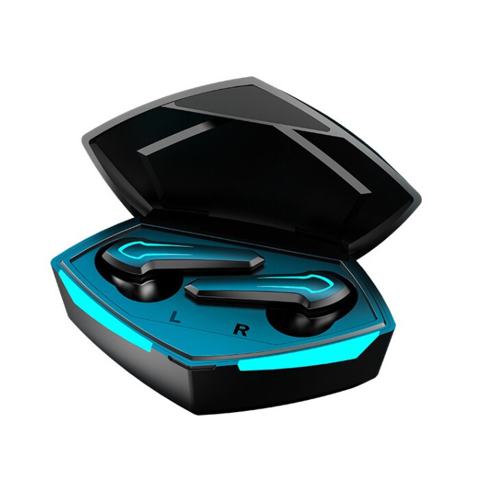 Casti wireless pentru jocuri, P30, Compatibil cu iOS/Android, Bluetooth 5.1, Negru