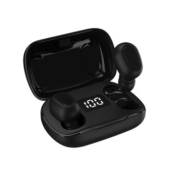 Casti in ear wireless, Bluetooth 5.0, L21 Pro, Display digital, Mini, stereo, Negru Casti in ear wireless, Bluetooth 5.0, L21 Pro, Display digital, Mini, stereo, Negru