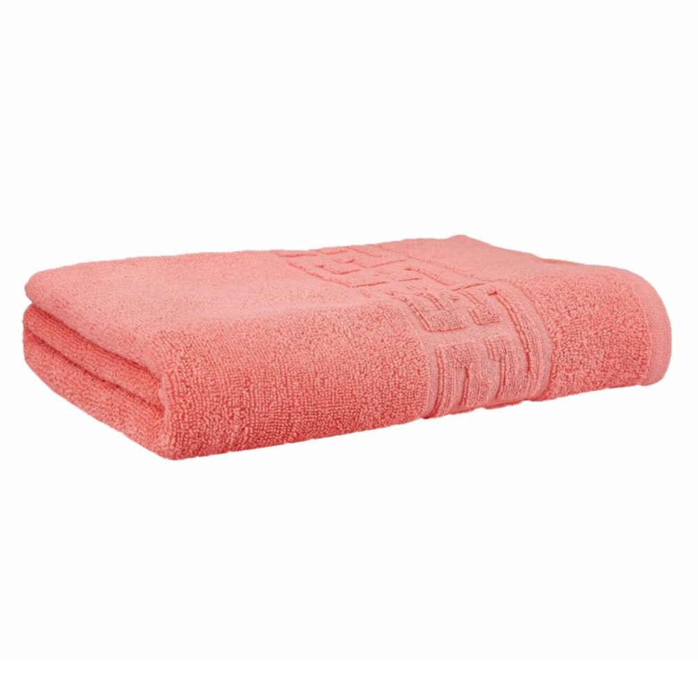 Prosop de Baie Plush, model grecesc, bumbac 100%, 130/70cm, 500 gr/m2, roz pudra