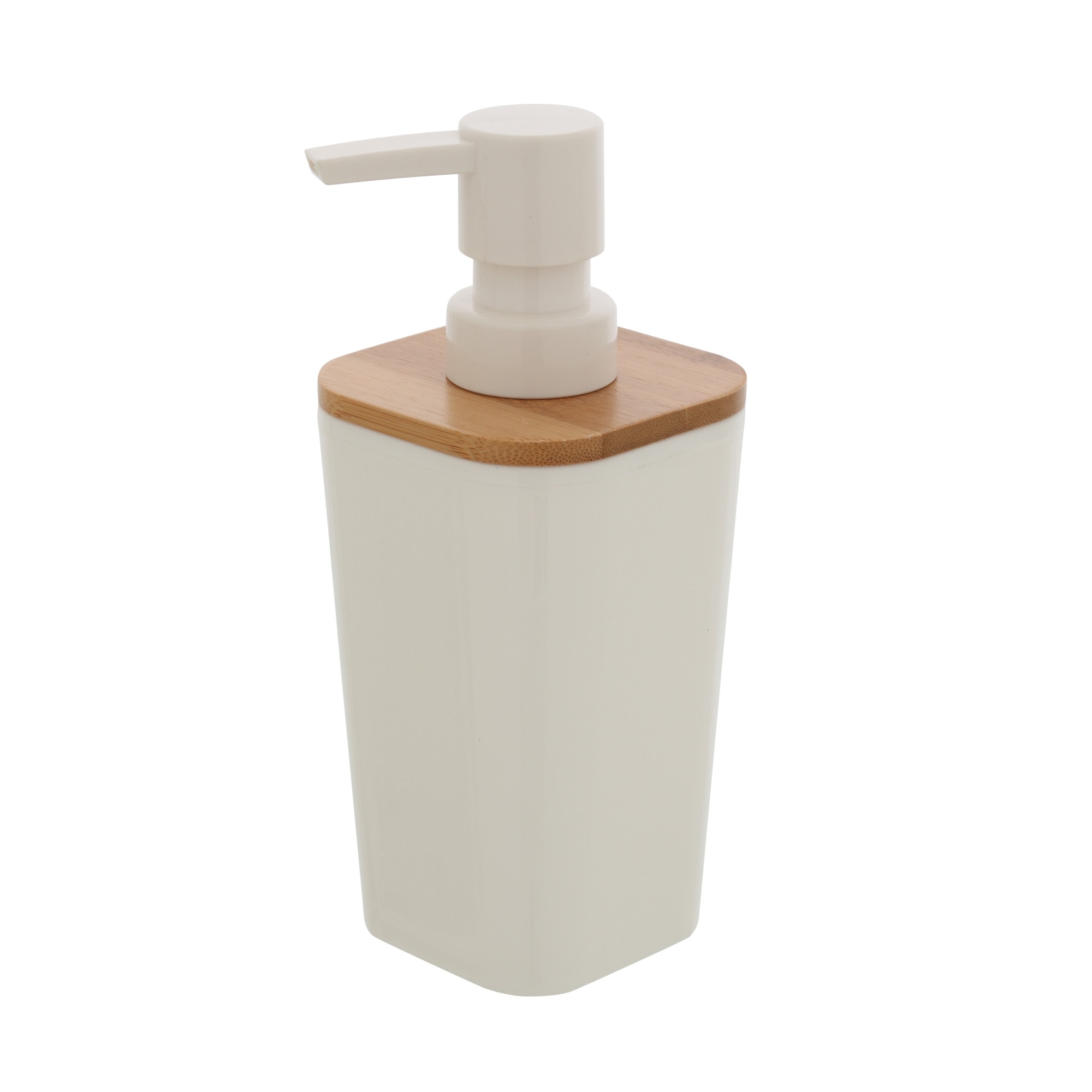 Dispenser sapun Feridras, Bamboo, Alb