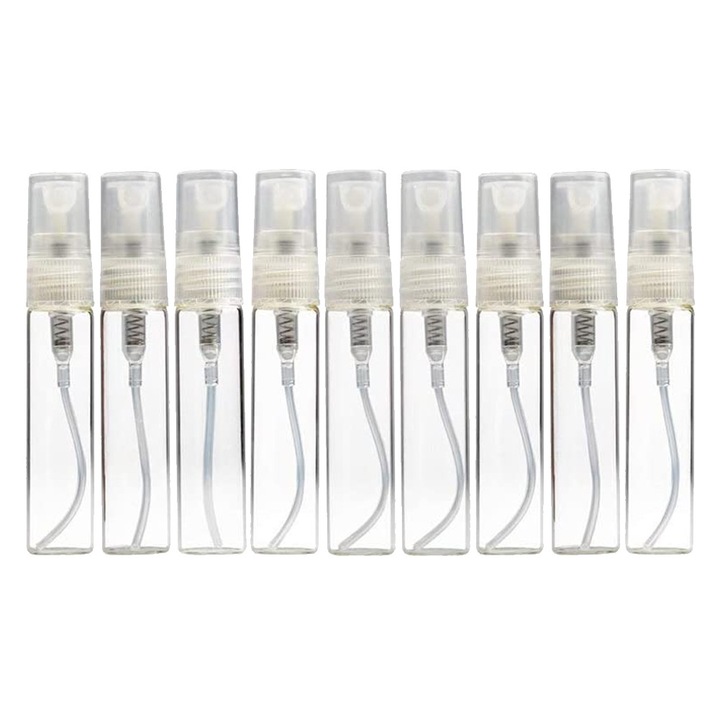 Комплект 10 контейнера 3 ml SILKASE, Спрей, пластмасови, прозрачни