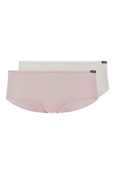 Skiny, Set de chiloti hipster - 2 perechi, Roz/Alb Skiny, Set de chiloti hipster - 2 perechi, Roz/Alb
