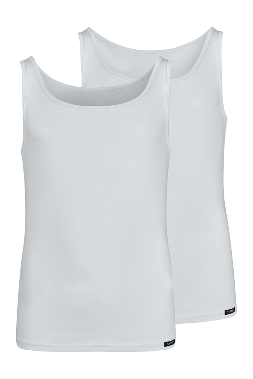 Skiny, Set de top-uri 2 piese din amestec de bumbac, Alb