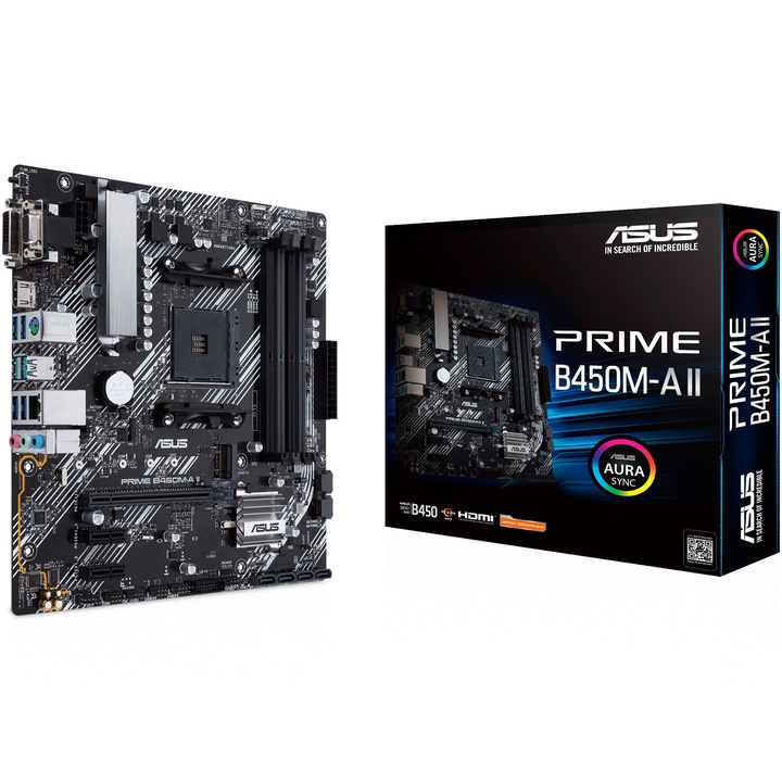 Placa de baza ASUS PRIME B450M-A V2, Socket AM4