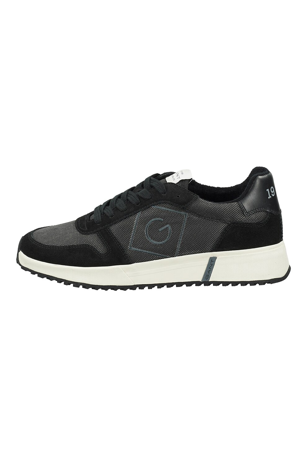 Gant, Pantofi sport de piele intoarsa cu insertii de plasa, Negru