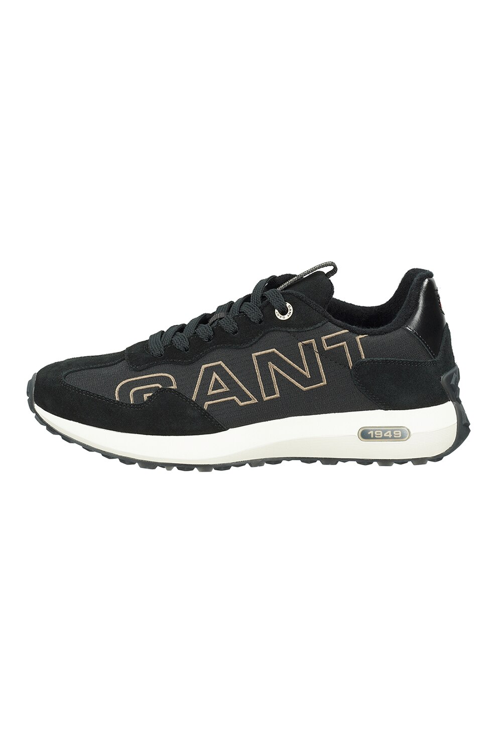 Gant, Pantofi sport cu insertii de piele intoarsa, Negru