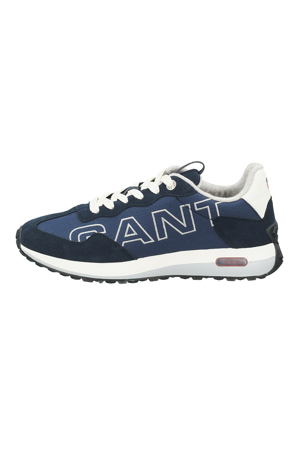 Gant, Pantofi sport cu insertii de piele intoarsa, Albastru