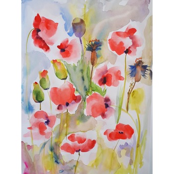 Tablou Joc de maci in acuarela, pictat manual de Artemisia dimensiune 30 x 42 cm Tablou Joc de maci in acuarela, pictat manual de Artemisia dimensiune 30 x 42 cm