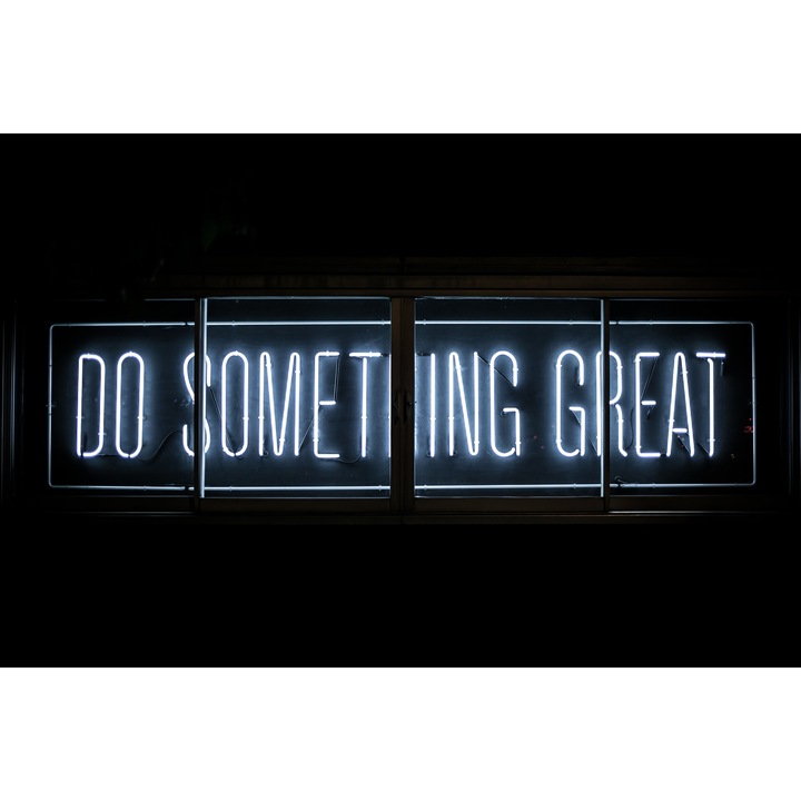 Tablou Canvas, Mesaj motivational Do Something Great, Dimensiuni 30x40 cm