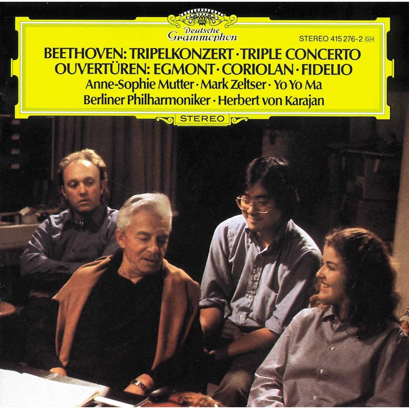 Anne-Sophie MutterMark ZeltserYo Yo MaBerliner PhilharmonikerHerbert von Karajan - Beethoven: Tripelkonzert; Ouverturen: Egmont, Coriolan, Fidelio - CD