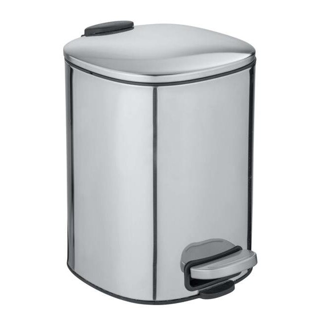 Cos gunoi cu pedala ALASSIO cu functie Easy-Close, Argintiu, 5 L, Wenko