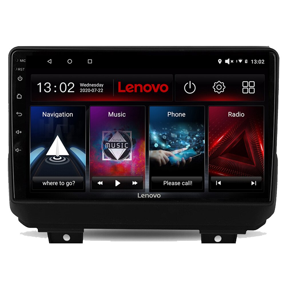 Navigatie dedicata Jeep Wrangler 2018- Edotec, cu Android, Radio, Bluetooth, Internet, procesor Octa Core, 4G, memorie 4GB si 64GB