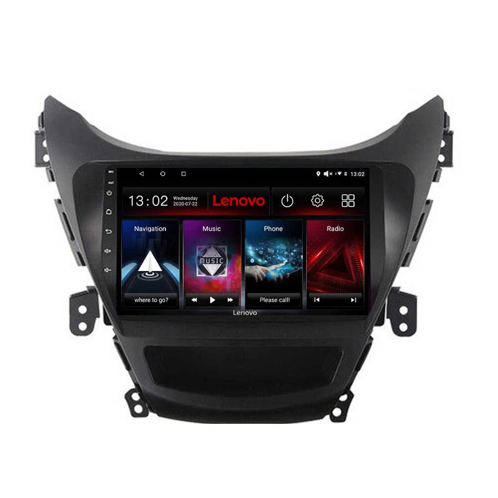 Navigatie dedicata Hyundai Elantra 2011-2013 Edotec, cu Android, Radio, Bluetooth, Internet, procesor Octa Core, 4G, memorie 2GB si 32GB