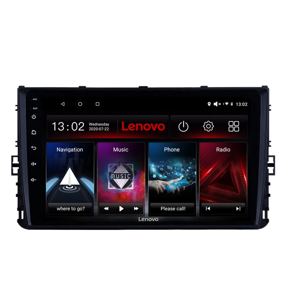 Navigatie dedicata VW 2DIN 2018- Edotec, cu Android, Radio, Bluetooth, Internet, procesor Octa Core, 4G, memorie 4GB si 64GB