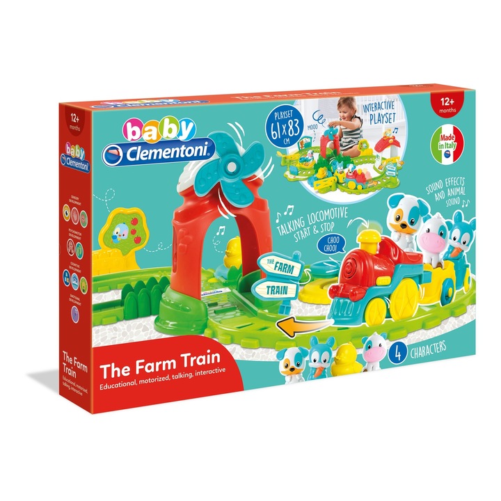 Интерактивна играчка Baby Clementoni - Влак с животните от фермата