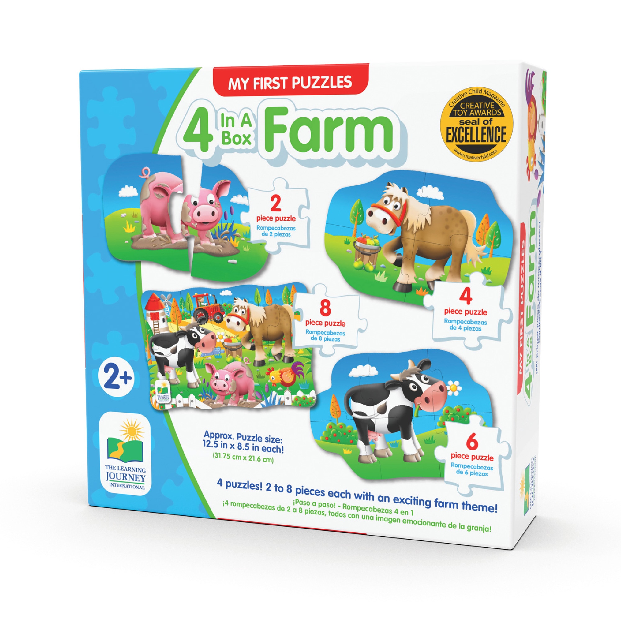 Puzzle 4 in 1 The Learning Journey - My First Puzzles, Ferma, 2/4/6/8 ...