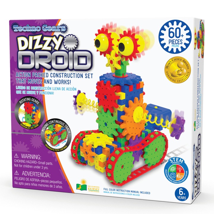 The Learning Journey Techno Gears Dizzy Droid Építőkészlet, 60 darabos