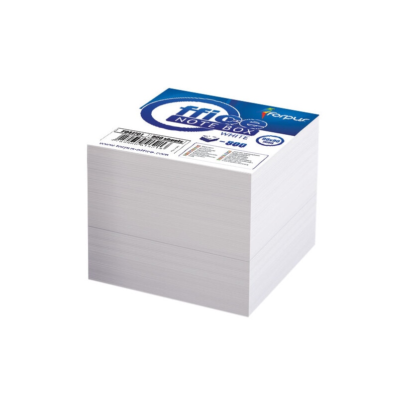 Cub notite alb Forpus 41801 800 file 8.5x8.5 cm