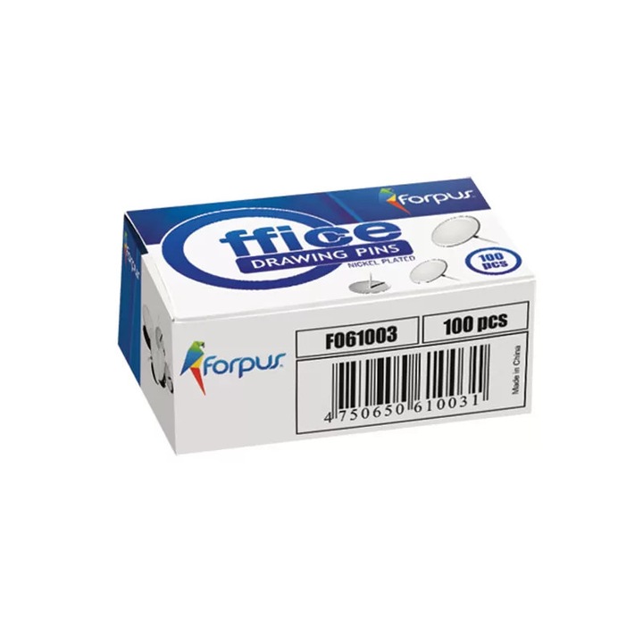 Pioneze Forpus 61003 argintii 100/cutie