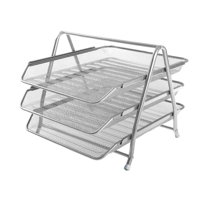 Tavita pentru documente metalica mesh Forpus 30555 silver