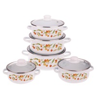 Set Gatit Emailat Vanora Cereiza, 10 Piese