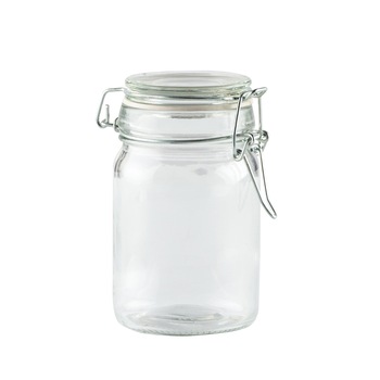 Borcan Depozitare Sticla + Capac, 250 ml Borcan Depozitare Sticla + Capac, 250 ml