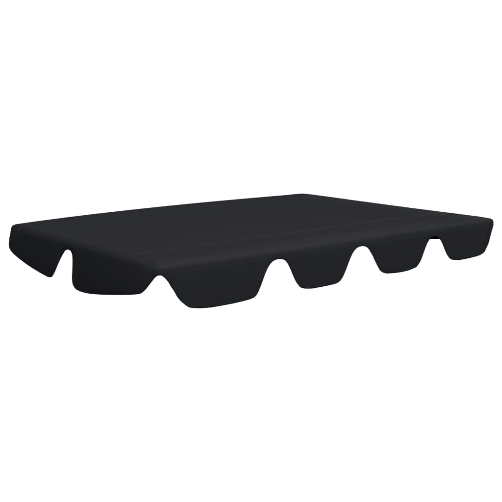 Copertina de rezerva leagan de gradina, vidaXL, Poliester, 210 x 146 cm, 270 g/m², Negru