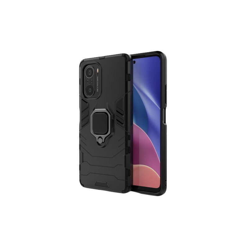 Husa Spate Upzz Ring Armor Compatibila Cu Xiaomi Poco F3, Negru