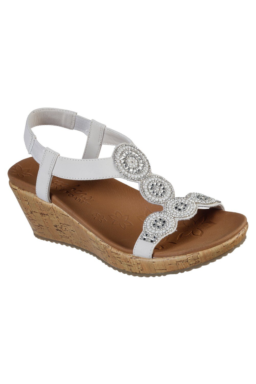 Sandale Beverlee Date Glam, Alb