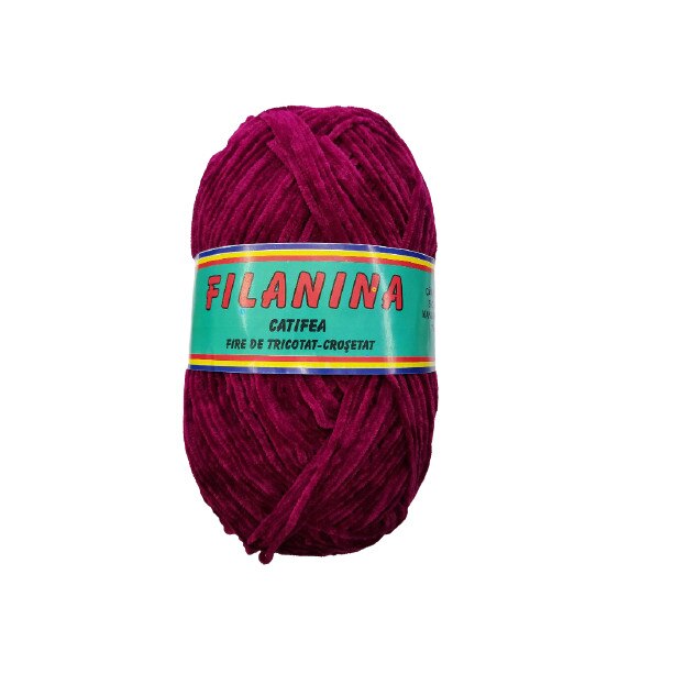 Fir tricotat, Filanina , 100% Acryl, fir tip catifea, Violet 667, 300m/100g