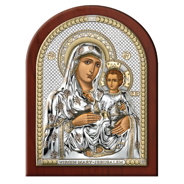 Icoana ClassGifts Maica Domnului Ierusalim Argint 17.5x22.5cm