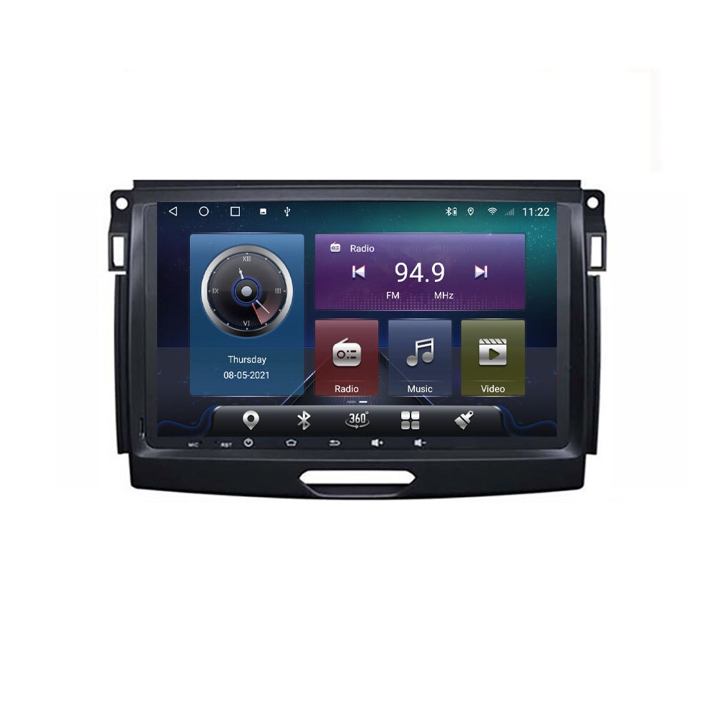 Navigatie dedicata Ford Ranger Edotec, cu Android, Radio, Bluetooth, Internet, procesor Octa Core, memorie 4GB si 32GB