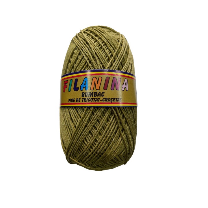Fir tricotat, Filanina , 100% Bumbac, Oliv 348, 330m/100g
