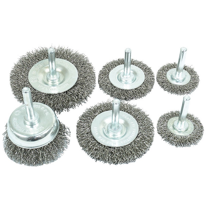 Set perii de inox pentru bormasina 6 elemente V05260 Verke