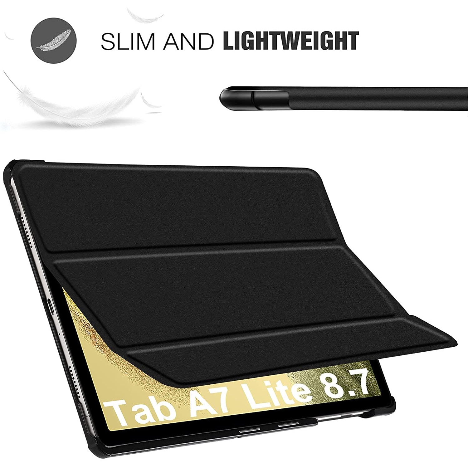 Husa Premium Book Cover Slim pentru Samsung Tab A7 Lite 8.7 inch Model SM-T220 / T225 (2021)