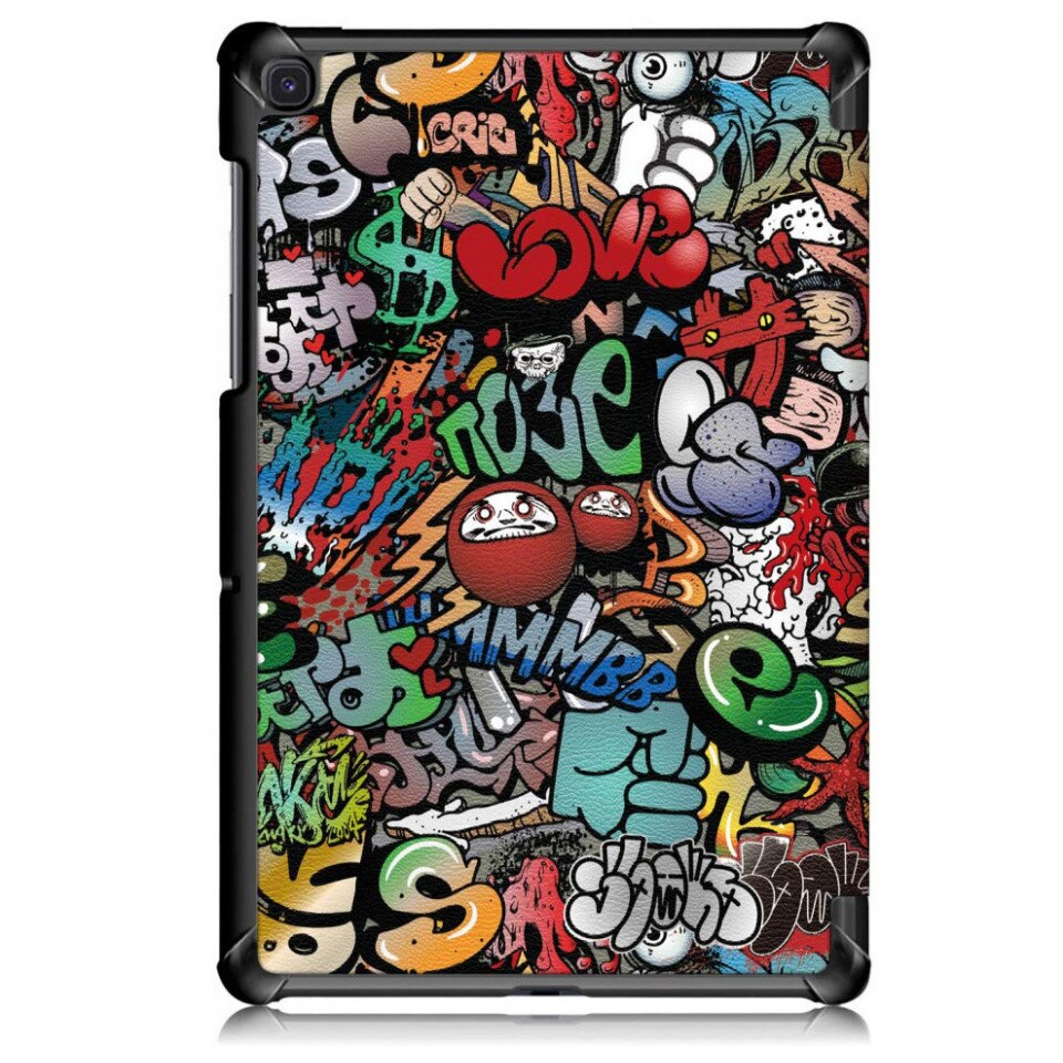 Husa Premium Book Cover Slim pentru Samsung Tab A7 Lite 8.7 inch Model SM-T220 / T225 (2021)- Graffiti
