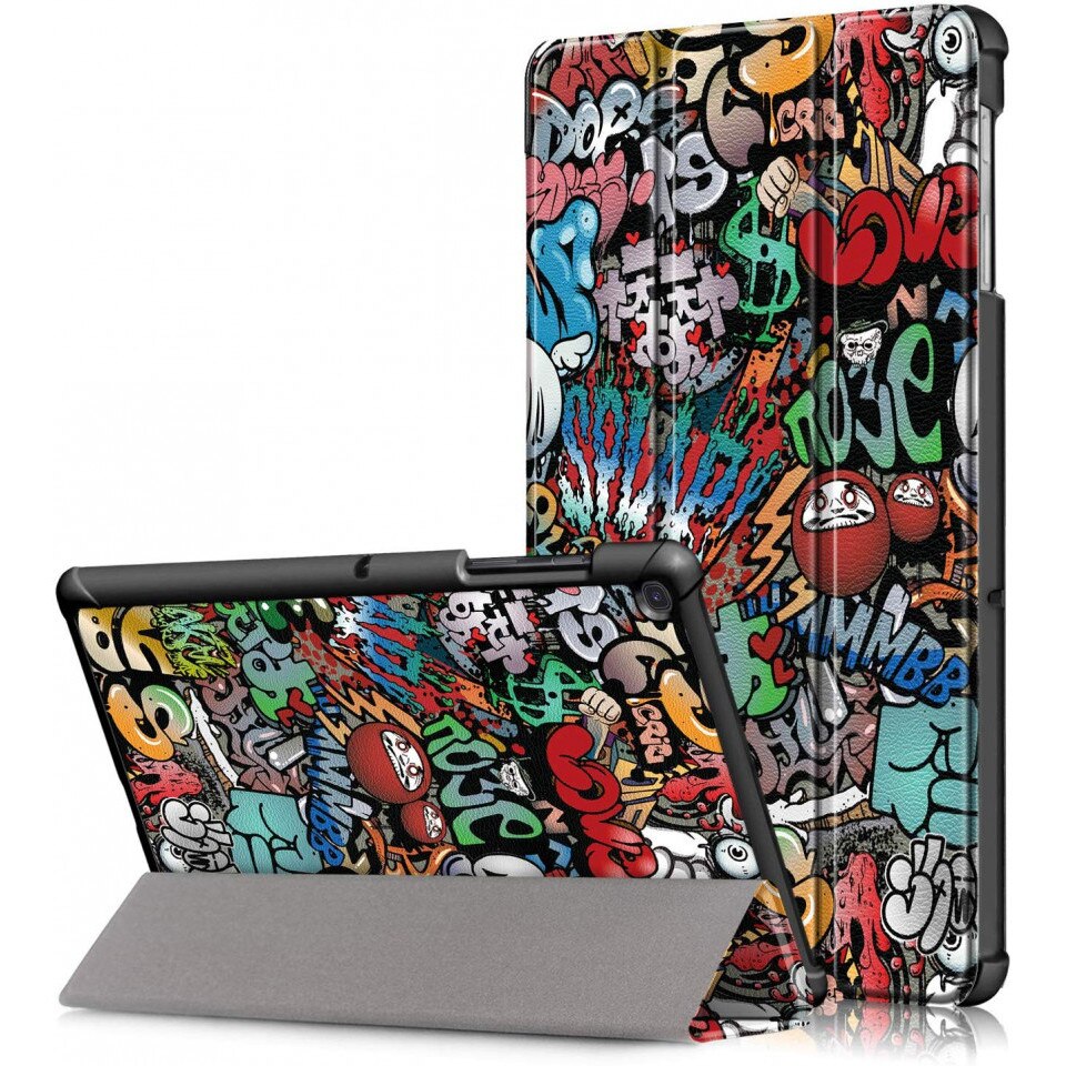 Husa Premium Book Cover Slim pentru Samsung Tab A7 Lite 8.7 inch Model SM-T220 / T225 (2021)- Graffiti