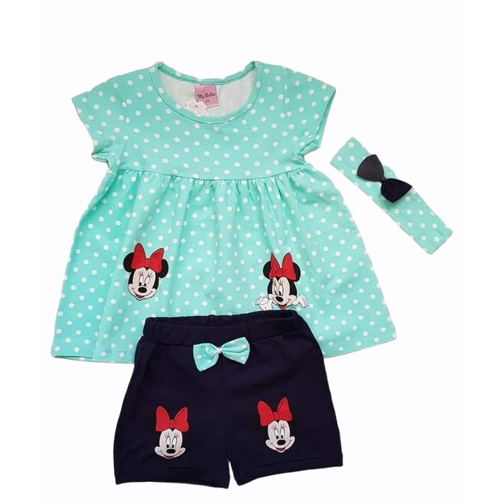 Compleu fete din 3 piese, Hippil Baby, buline