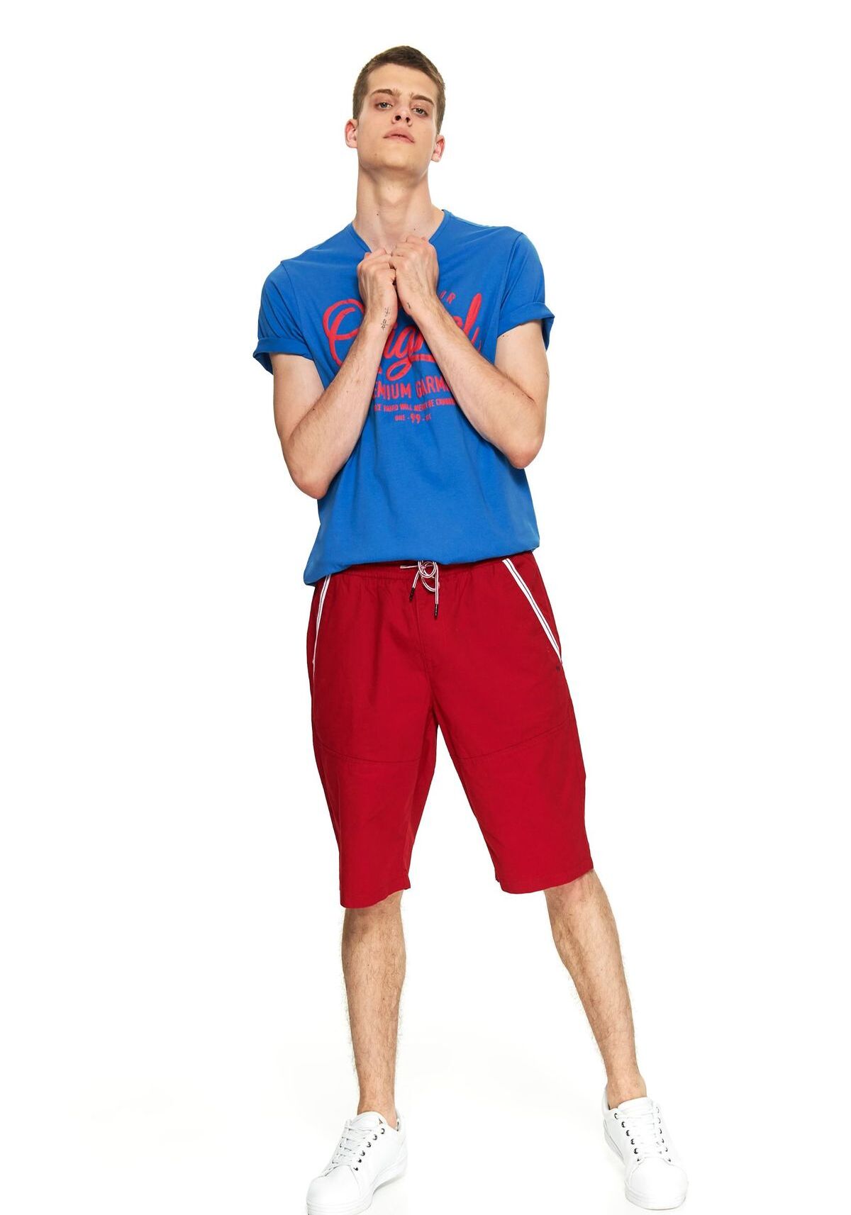 Pantaloni scurti barbati, TOP SECRET, SSZ0993, Rosu, 32