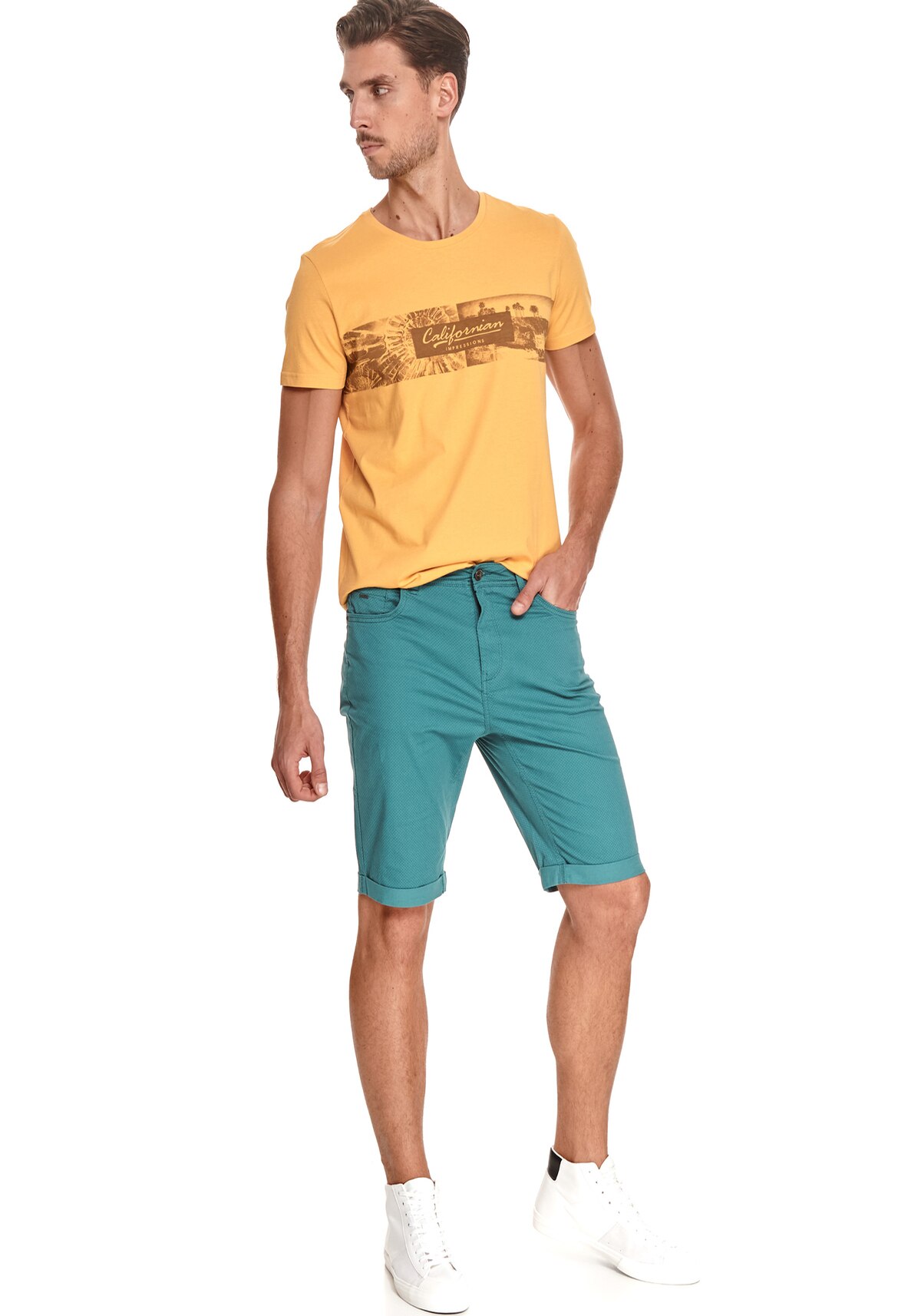 Pantaloni scurti barbati, TOP SECRET, SSZ1137, Verde inchis