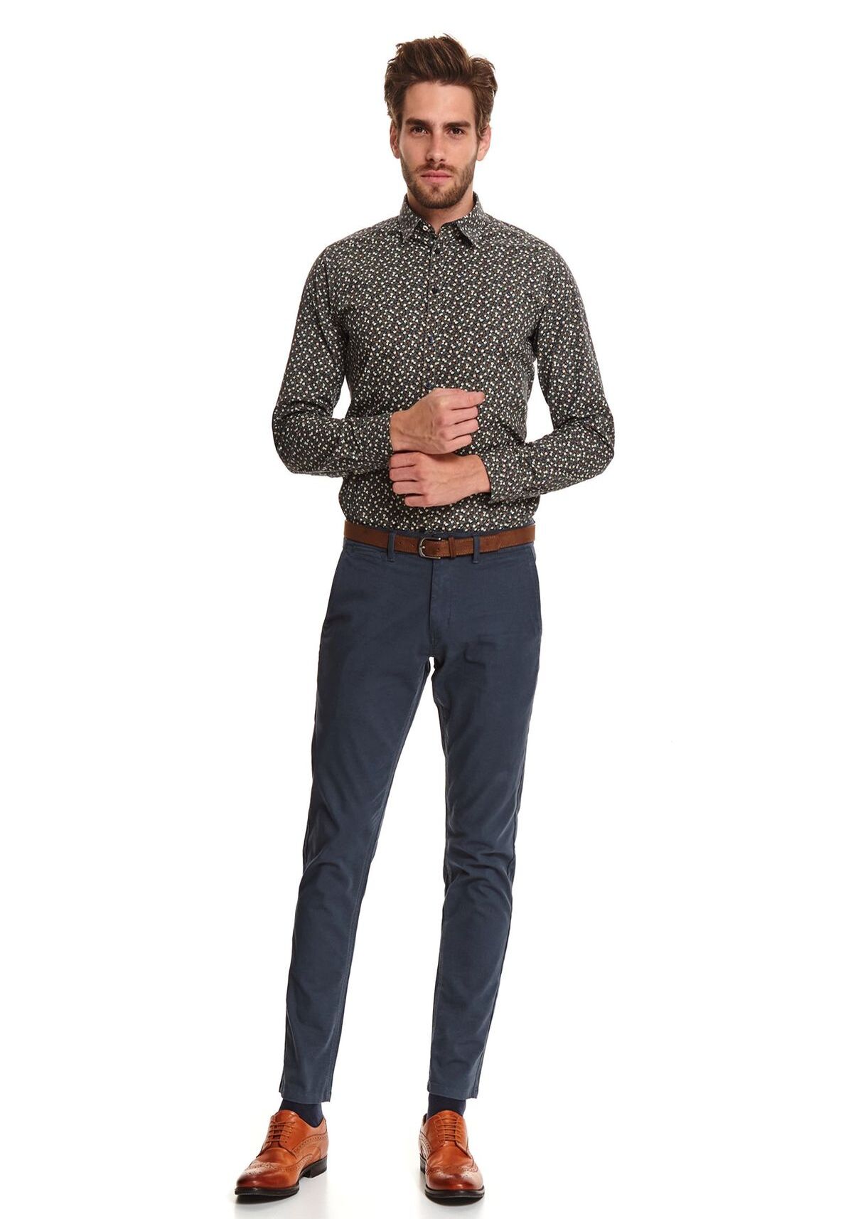 Pantaloni barbati, TOP SECRET, SSP3659, Albastru inchis